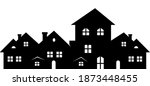 black town  silhouette  vector... | Shutterstock .eps vector #1873448455