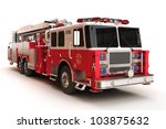 Firetruck On A White Background ...