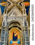 Small photo of Florence, Italy - 05 27 2018: The Tabernacle by Andrea Orgagna of Orsanmichele