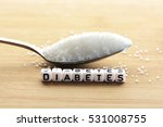 Diabetes block letters in...