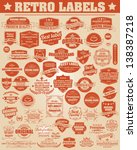 set of vintage retro labels ... | Shutterstock .eps vector #138387218