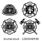 fire department cross and... | Shutterstock .eps vector #1283048938