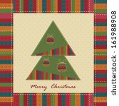 christmas vintage greeting card ... | Shutterstock . vector #161988908