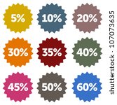 discount stars set   colorful... | Shutterstock .eps vector #107073635