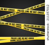 criminal scene yellow line | Shutterstock .eps vector #211357012