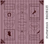 vintage clothing labels and... | Shutterstock .eps vector #86638135