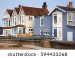 pretty colorful houses in Whitstable, Kent, UK