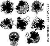 the icons of stylish clover... | Shutterstock .eps vector #1817197718