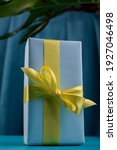 gift box with yellow bow... | Shutterstock . vector #1927046498