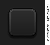 black square 3d button. plastic ... | Shutterstock . vector #1393593758