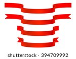 red ribbon.   illustration... | Shutterstock . vector #394709992
