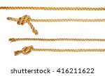 Ship ropes with knot isolated...