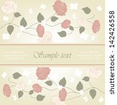 wedding card or beautiful... | Shutterstock .eps vector #142426558