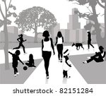 stock vector illustration  walk ... | Shutterstock .eps vector #82151284