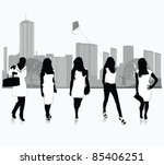 elegant women.victor... | Shutterstock .eps vector #85406251