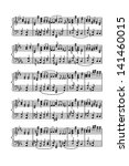 Sheet Of Music Stave Notes On A ...