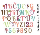 girly alphabet vector set  ... | Shutterstock .eps vector #117891382