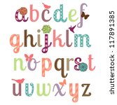 girly alphabet vector set  ... | Shutterstock .eps vector #117891385