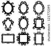 vector set of baroque frame... | Shutterstock .eps vector #121772395