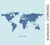 world map illustration vector... | Shutterstock .eps vector #172901402