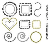 chain in different shapes ... | Shutterstock .eps vector #239031028