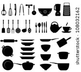 Kitchen Utensils And Tool Icon...