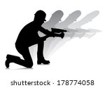 man drilling vector illustration | Shutterstock .eps vector #178774058