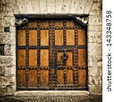 Old Door In Burgos  Castilla Y...