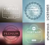 vector vintage labels... | Shutterstock .eps vector #142854805