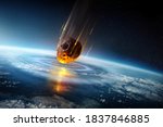 A huge city sized meteor slams into the earth