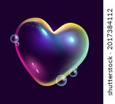 a heart shaped rainbow coloured ... | Shutterstock .eps vector #2017384112
