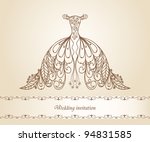 wedding dress | Shutterstock .eps vector #94831585