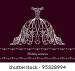 wedding dress | Shutterstock .eps vector #95328994