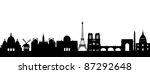 paris skyline abstract | Shutterstock .eps vector #87292648