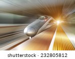  High Speed Train With Motion...