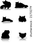 cat silhouettes | Shutterstock .eps vector #2173279