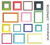set of colorful wooden frames | Shutterstock .eps vector #139965538