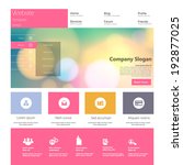 flat colorful website template... | Shutterstock .eps vector #192877025
