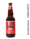 Small photo of MONTREAL, CANADA - MAY 16,2014: Bottle of 341ML Rickard's Red beer produced by Molson Coors Canada. It's Canada favorite pub red beer.