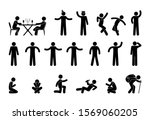 icon man stick figure people... | Shutterstock . vector #1569060205