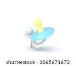  3d character hiding and waving ... | Shutterstock . vector #1065671672