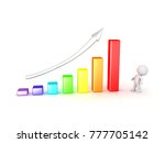 3d character looking up at... | Shutterstock . vector #777705142