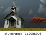 Scene Of An Old Church On A...