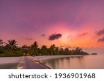 Sunset On Maldives Island ...