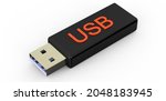 Usb Memory Stick Isolated On...