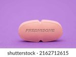 Small photo of Prednisone Pharmaceutical medicine pills tablet Copy space. Medical concepts.