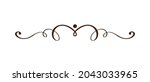 vector vintage line elegant... | Shutterstock .eps vector #2043033965