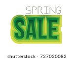spring sale banner template... | Shutterstock . vector #727020082
