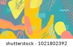 creative doodle art header with ... | Shutterstock .eps vector #1021802392