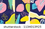 creative doodle art header with ... | Shutterstock .eps vector #1134013925